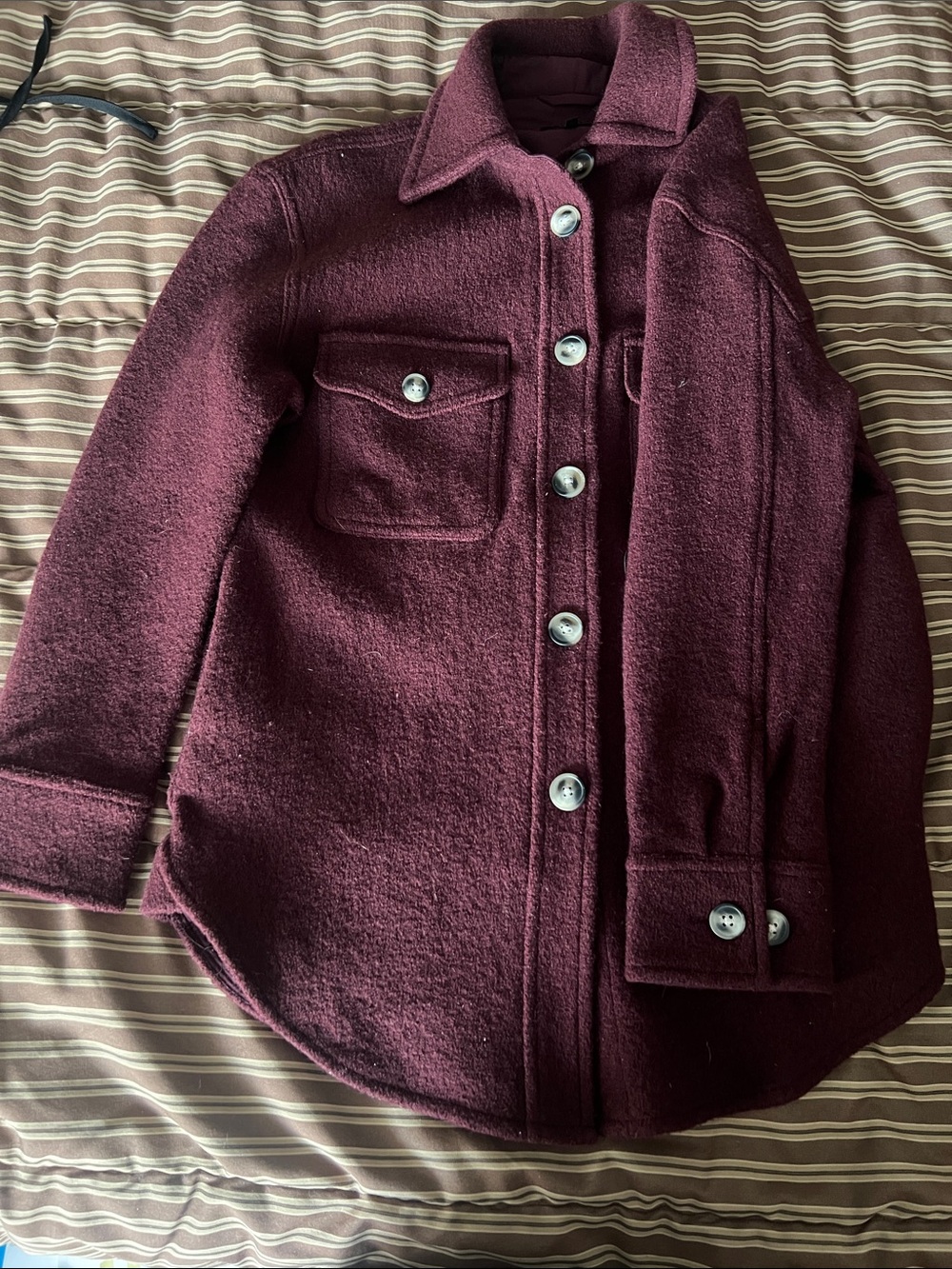 Mulled Wine 100% Merino Wool Shirt Jacket